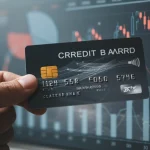 Cartão de crédito em destaque com gráficos financeiros ao fundo, representando as novas regras de 2026.
