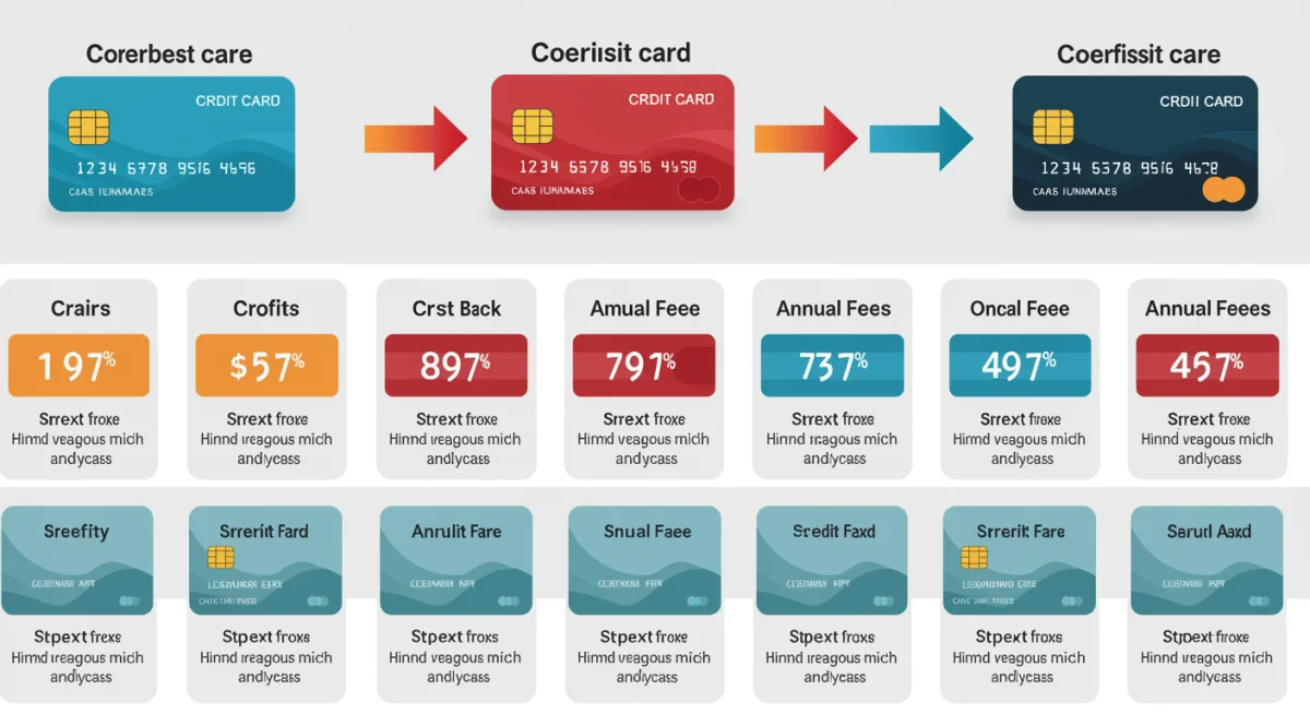 Gráfico comparativo de diferentes cartões de crédito com suas taxas de cashback e benefícios.