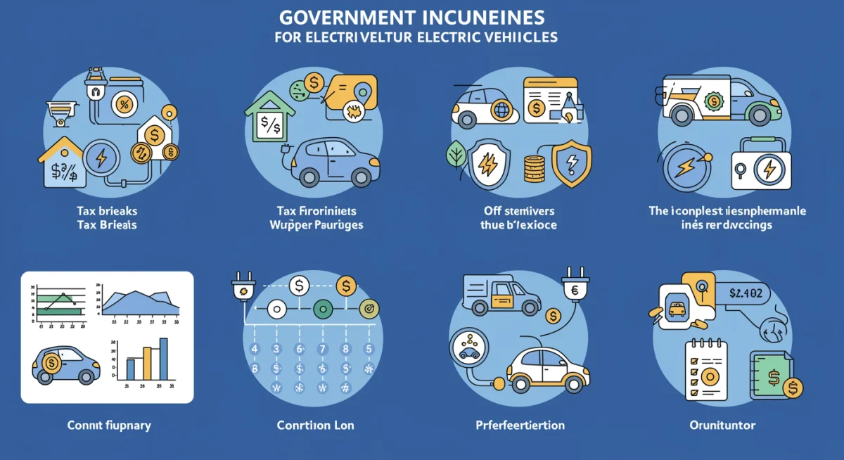Infográfico detalhando incentivos governamentais para a compra de carros elétricos no Brasil.