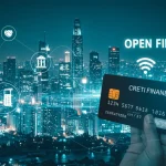 Futuro do Open Finance impactando o uso de cartões de crédito em 2026, com dados financeiros interconectados.